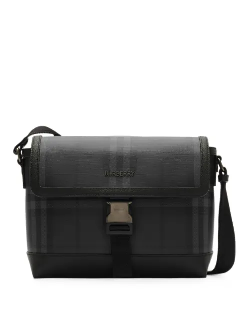 Burberry small City Check clip messenger bag