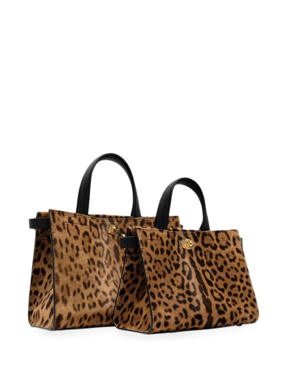 Burberry Kleine Cotswolds shopper met luipaard-print Bruin