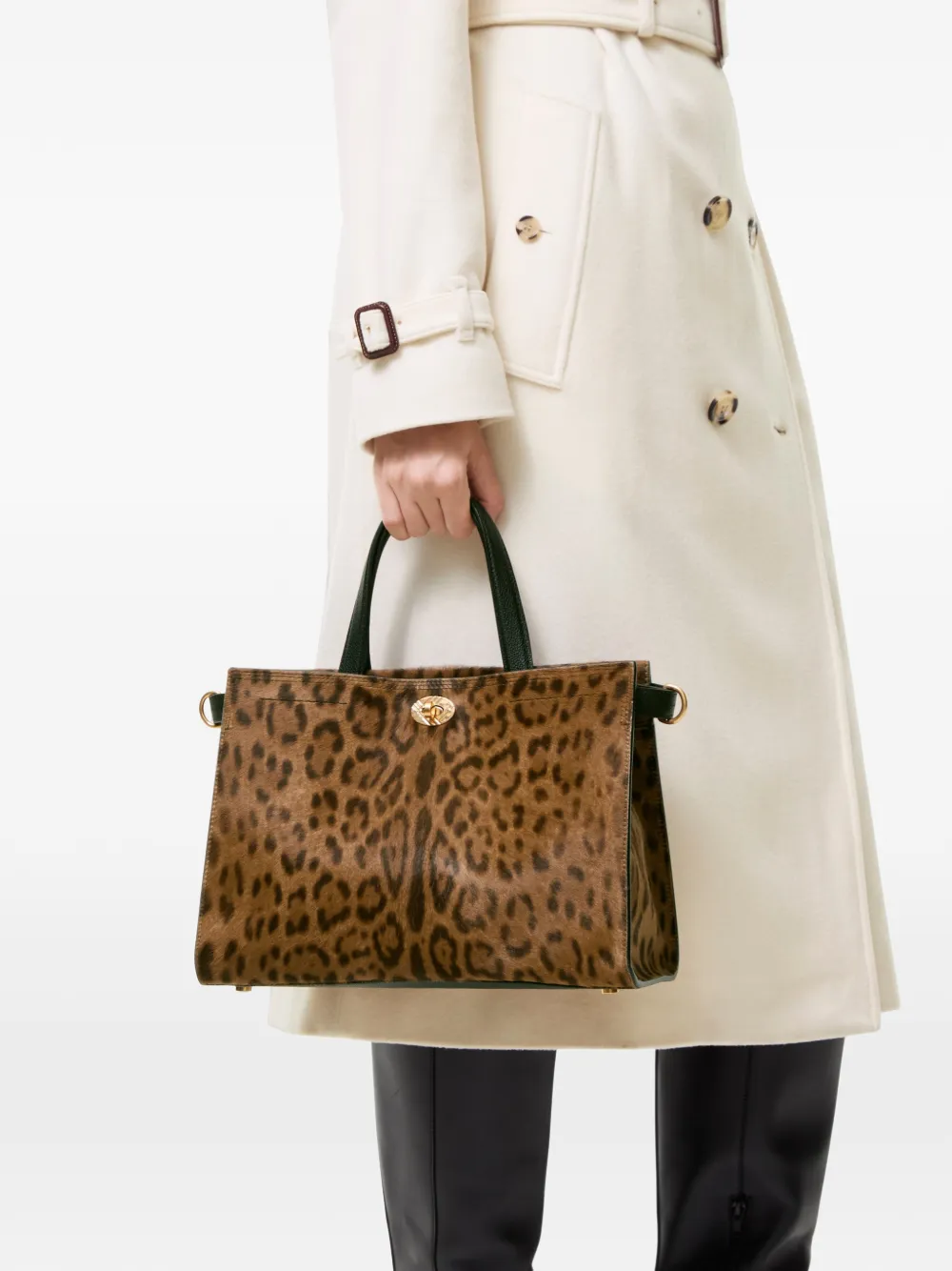 Burberry Kleine Cotswolds shopper met luipaard-print Bruin