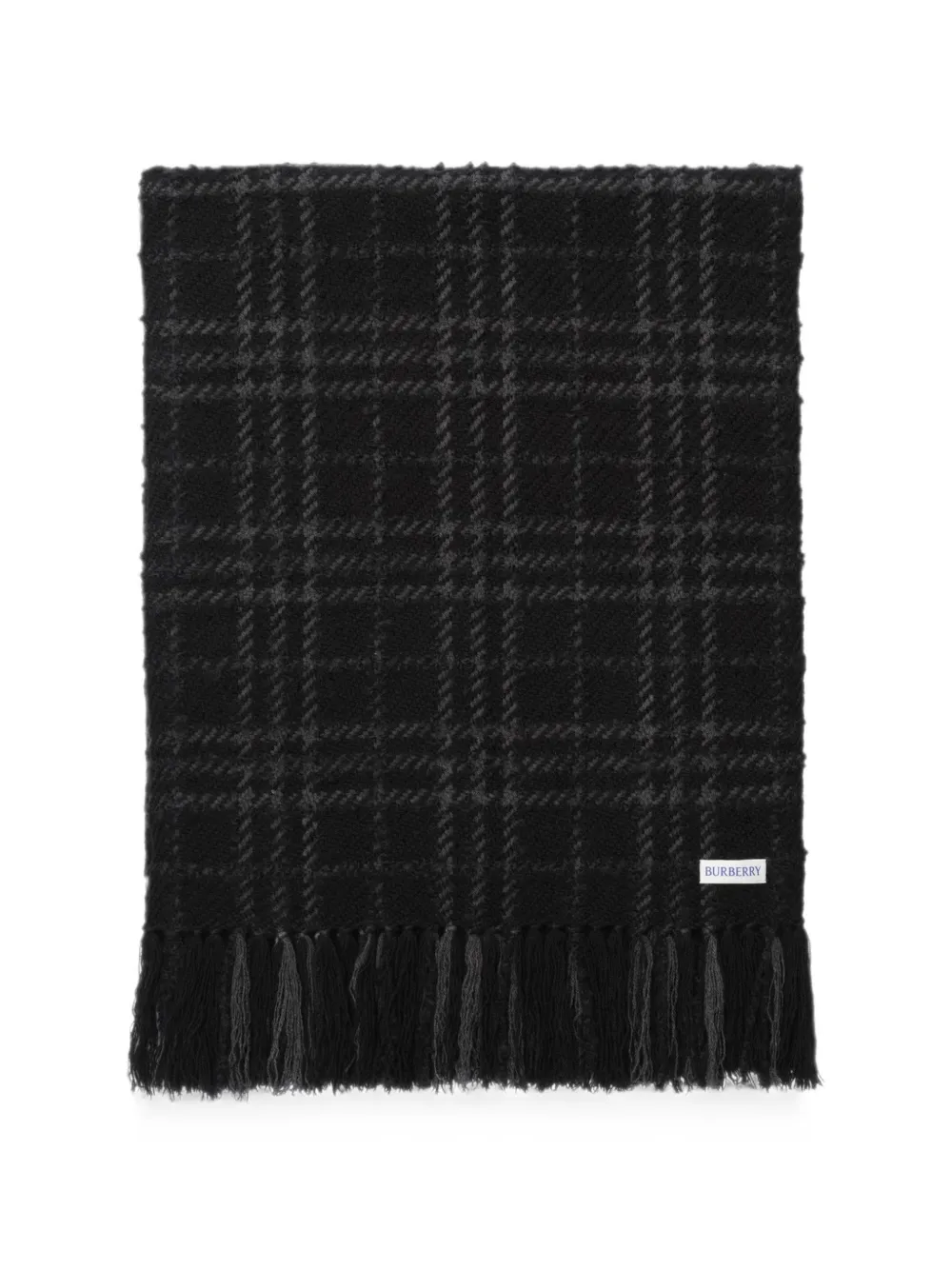 Burberry embellished Check bouclé scarf - Nero