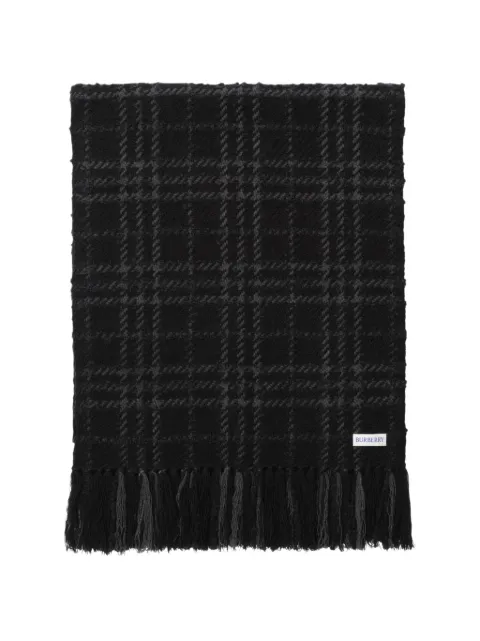 Burberry embellished Check bouclé scarf