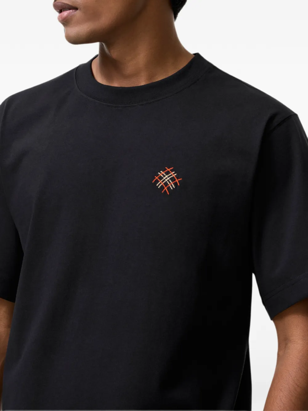 Burberry Katoenen T-shirt met logo Zwart