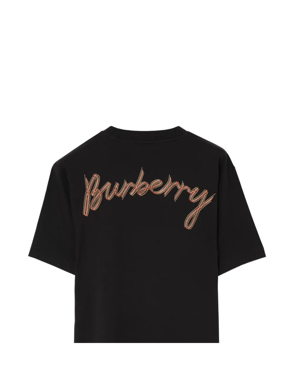 Burberry Katoenen T-shirt met logo Zwart