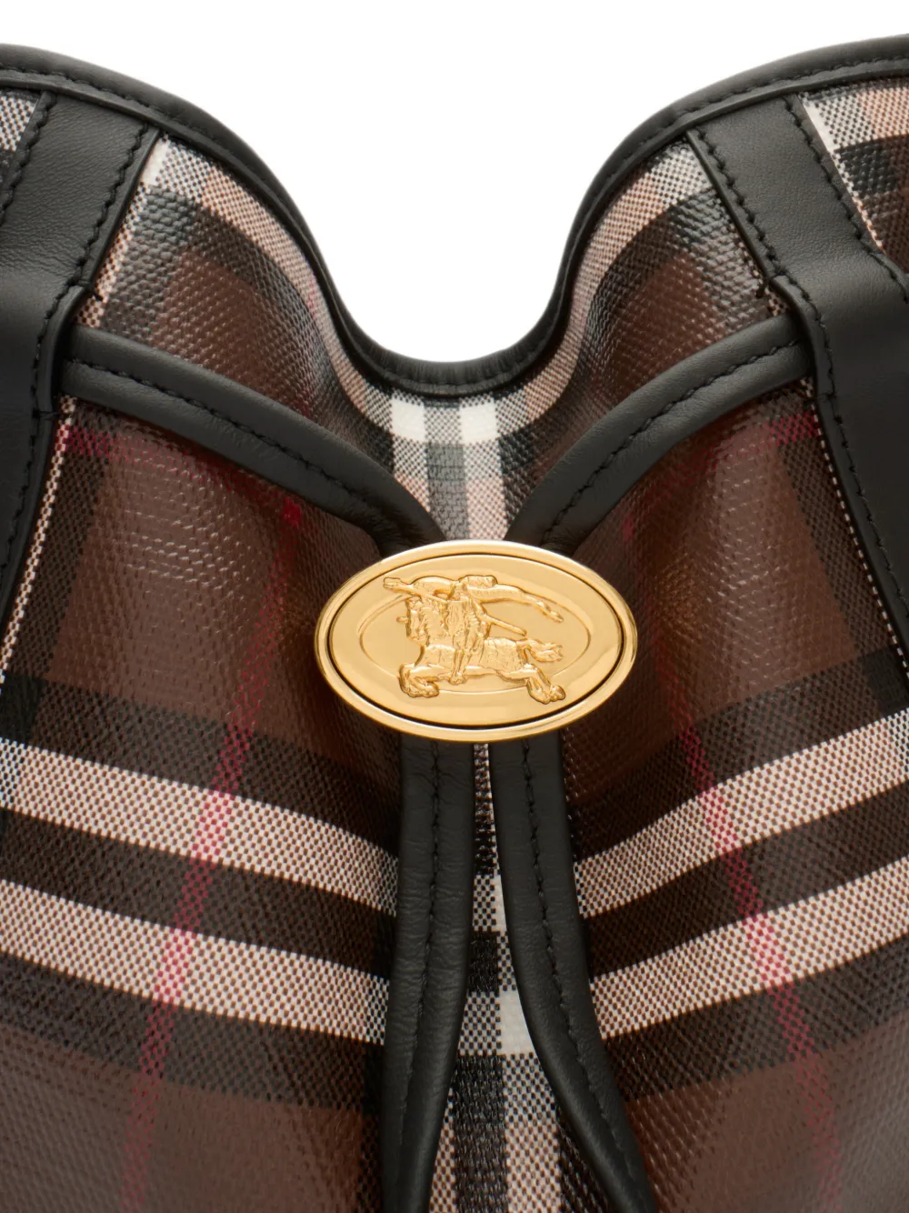 Burberry Check mini bucket-tas Bruin