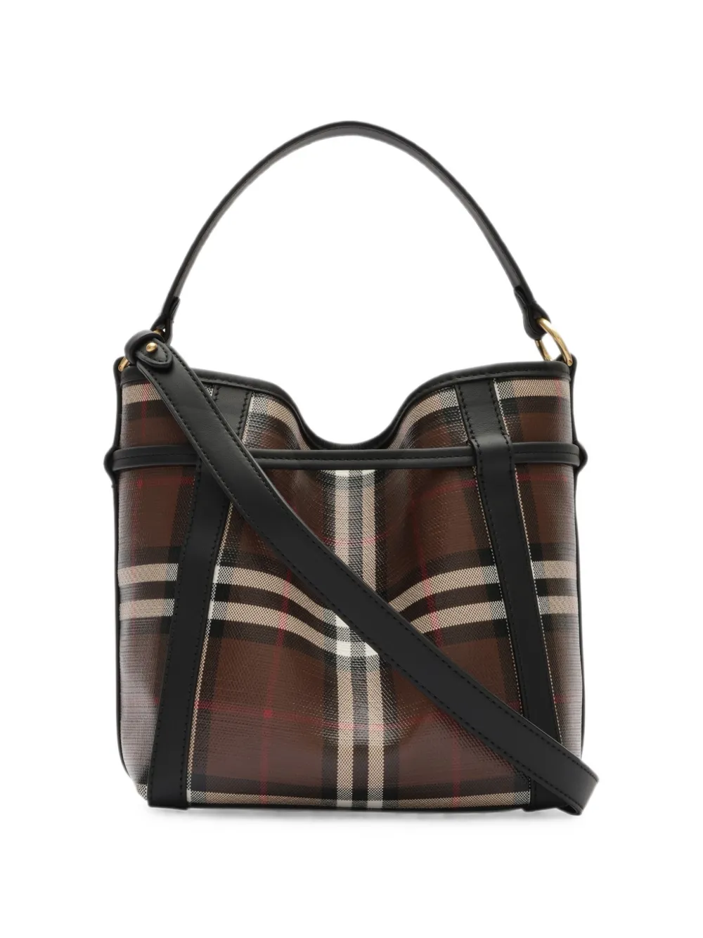 Burberry Check mini bucket-tas Bruin