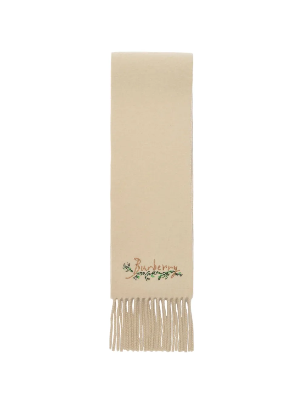 Burberry narrow brave little tree cashmere scarf - Neutrals