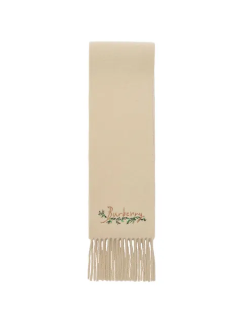 Burberry narrow brave little tree cashmere scarf