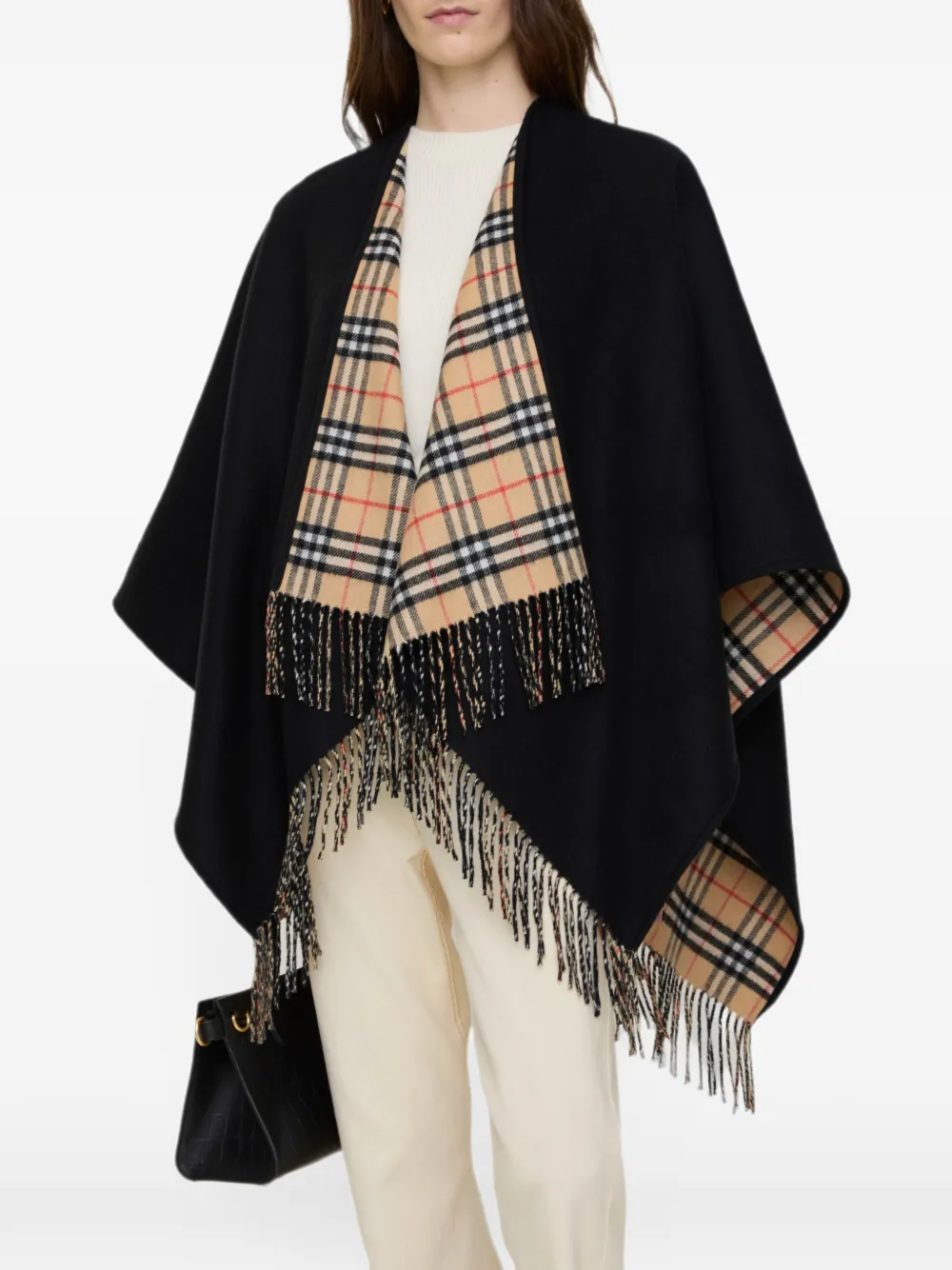 Burberry Omkeerbare cape Zwart