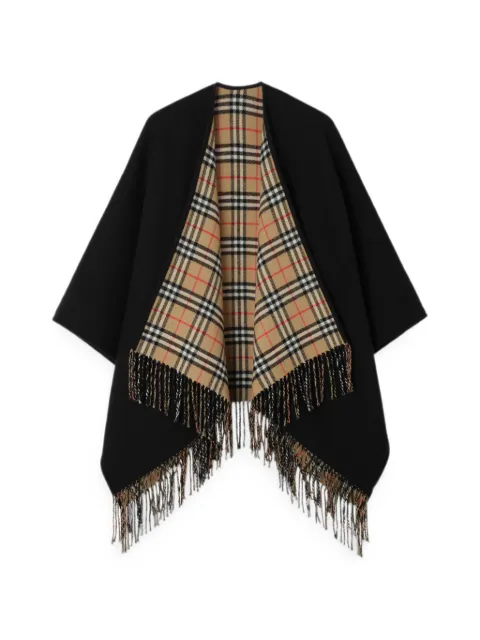 Burberry reversible check wool cape