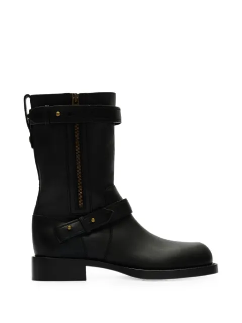 Burberry block-heel biker boots
