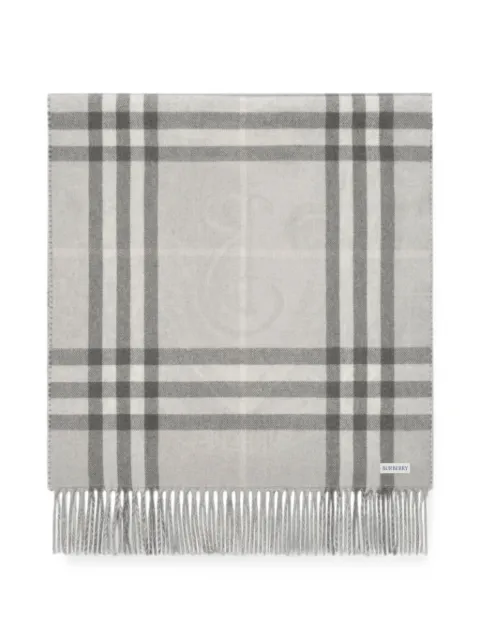 Burberry reversible Etched Knight cashmere scarf
