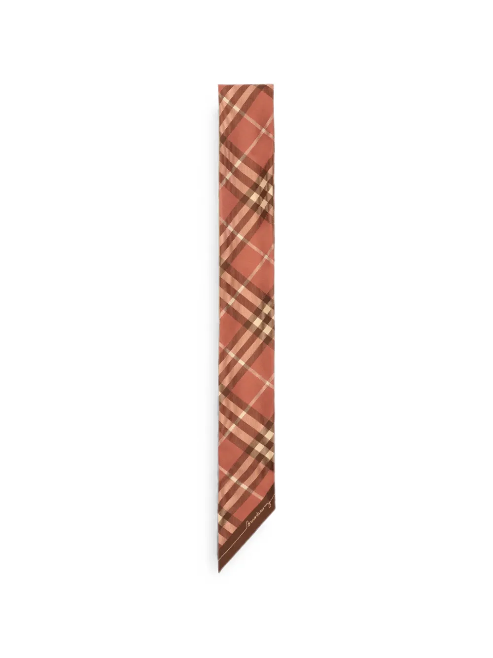 Burberry skinny contrast Check silk scarf - Toni neutri