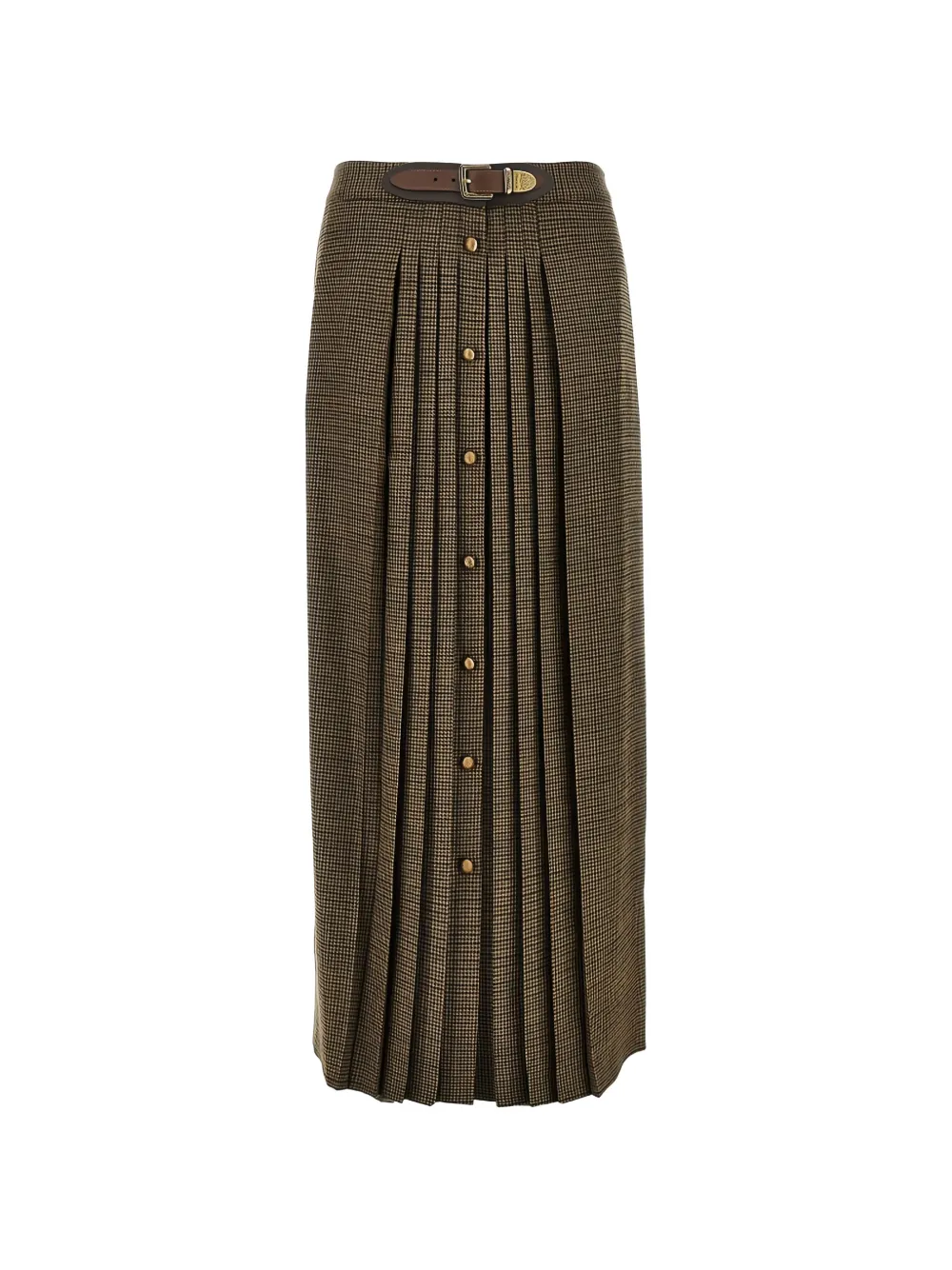ETRO belted pleated maxi skirt - Braun