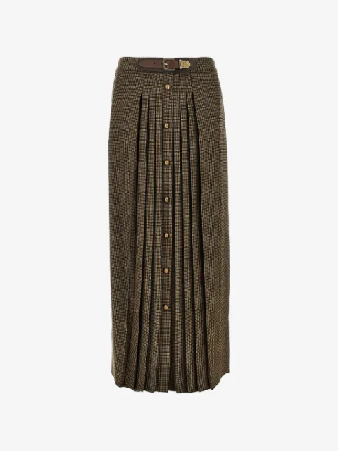 ETRO belted pleated maxi skirt