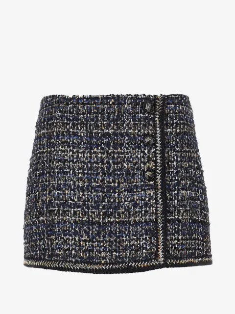 ETRO bouclé-knit button-up mini skirt