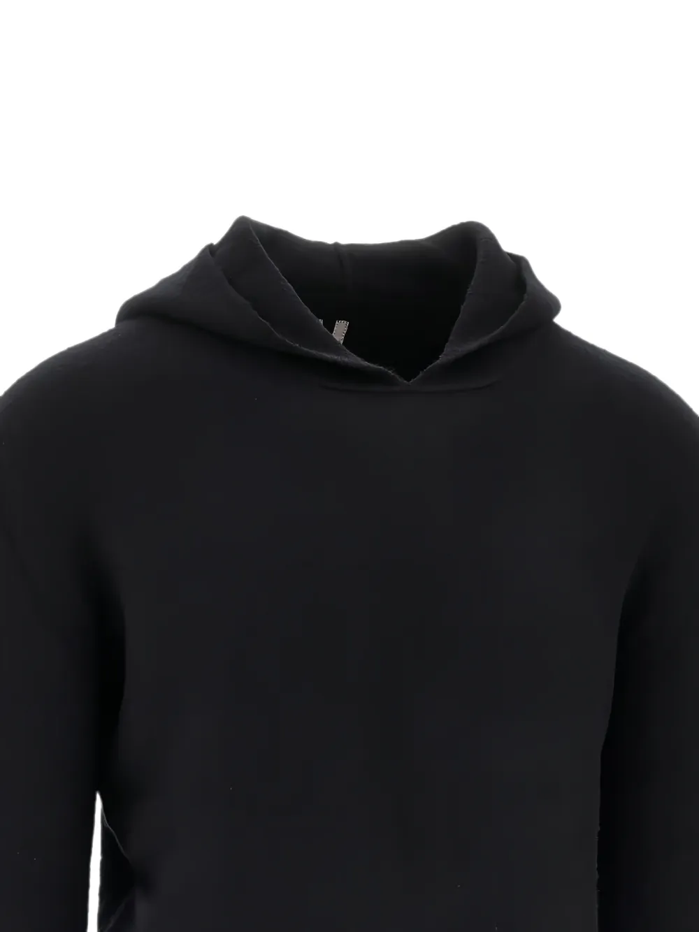Rick Owens Fijngebreide hoodie Zwart