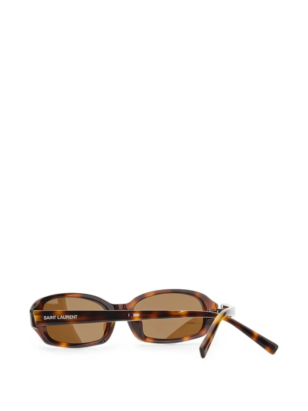 Saint Laurent Eyewear Erin zonnebril met rechthoekig montuur Bruin