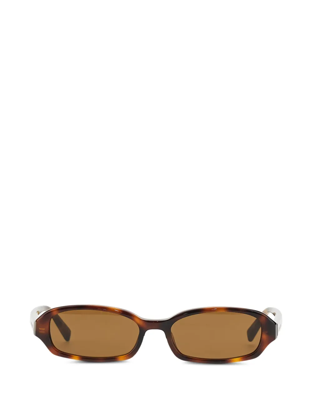 Saint Laurent Eyewear Erin tortoiseshell-effect rectangle-frame sunglasses - Marrone