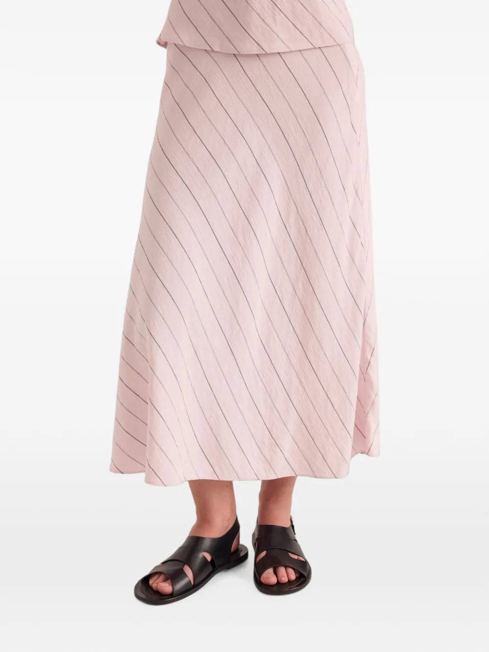 Proenza Schouler White Label Gina midi-rok met A-lijn Roze