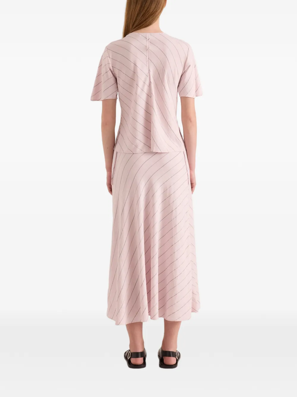 Proenza Schouler White Label Gina midi-rok met A-lijn Roze