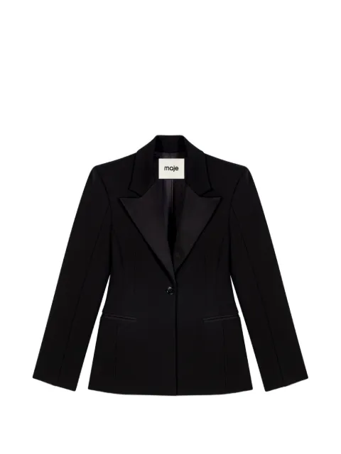 Maje satin-lapel tailored blazer