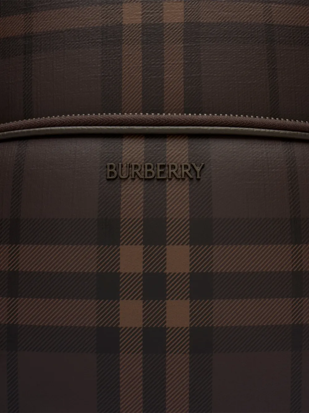 Burberry City Check rugzak met rits Bruin