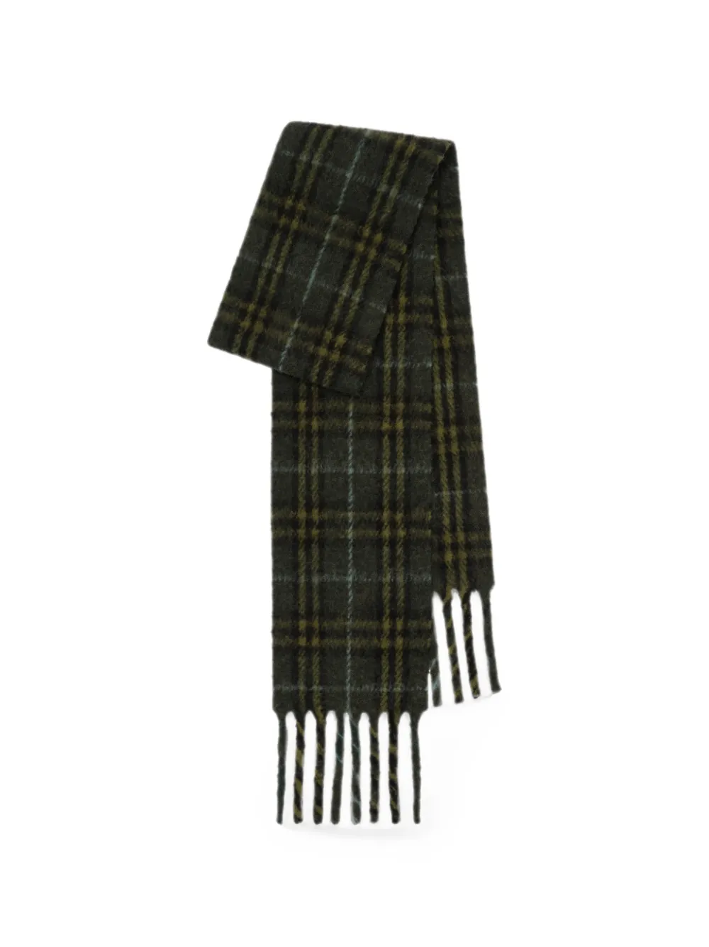 Burberry Geruite sjaal van alpacawolblend Groen