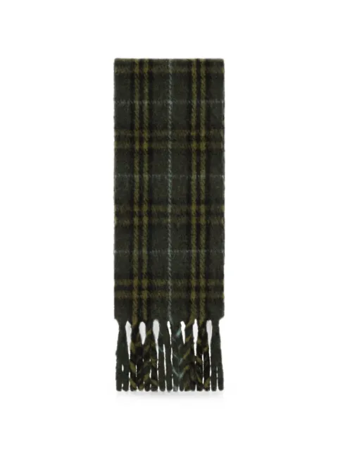 Burberry narrow-cut checkered alpaca blend scarf