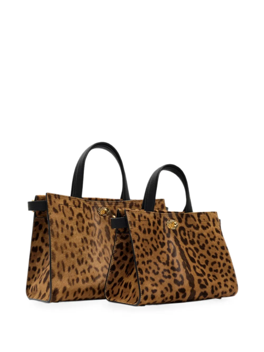 Burberry Cotswolds mini-shopper met luipaard-print Bruin