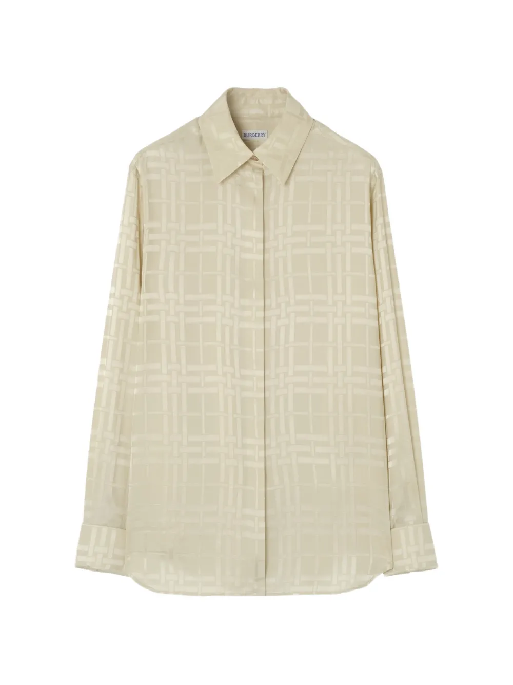 Burberry plaid silk shirt - Nude