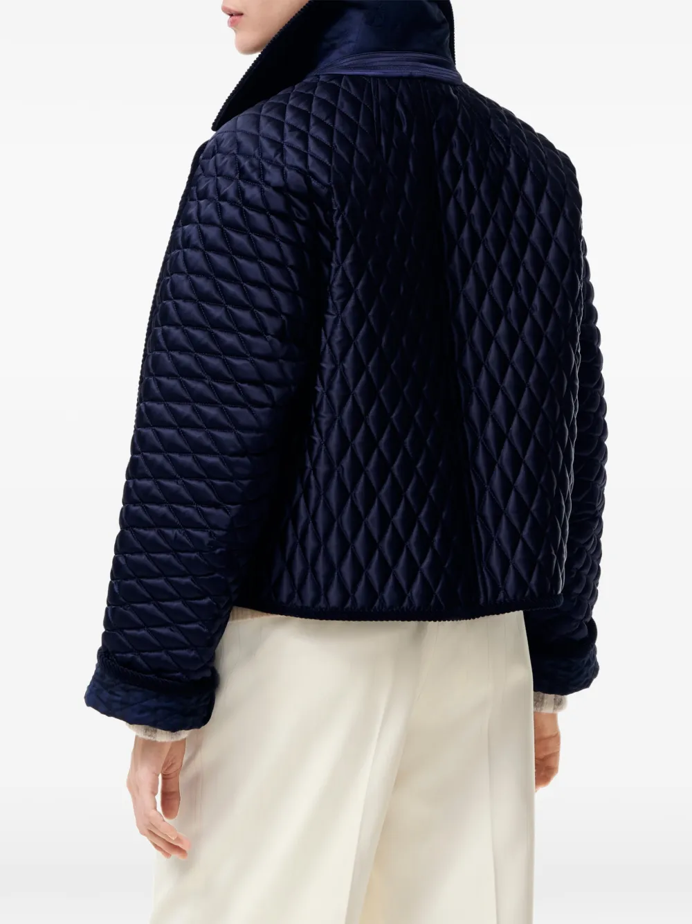 Burberry Cropped gewatteerd Floriston jack Blauw