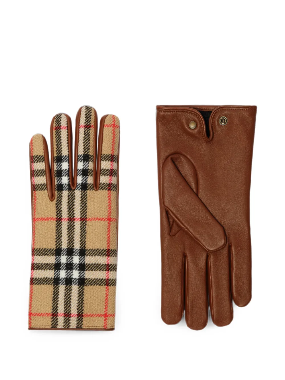 Burberry Geruite handschoenen Beige