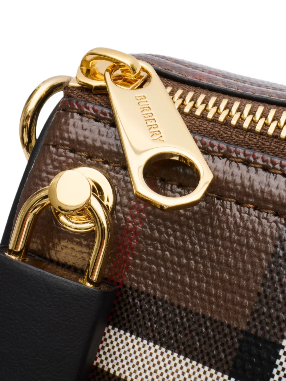 Burberry Geruite bowlingtas Bruin