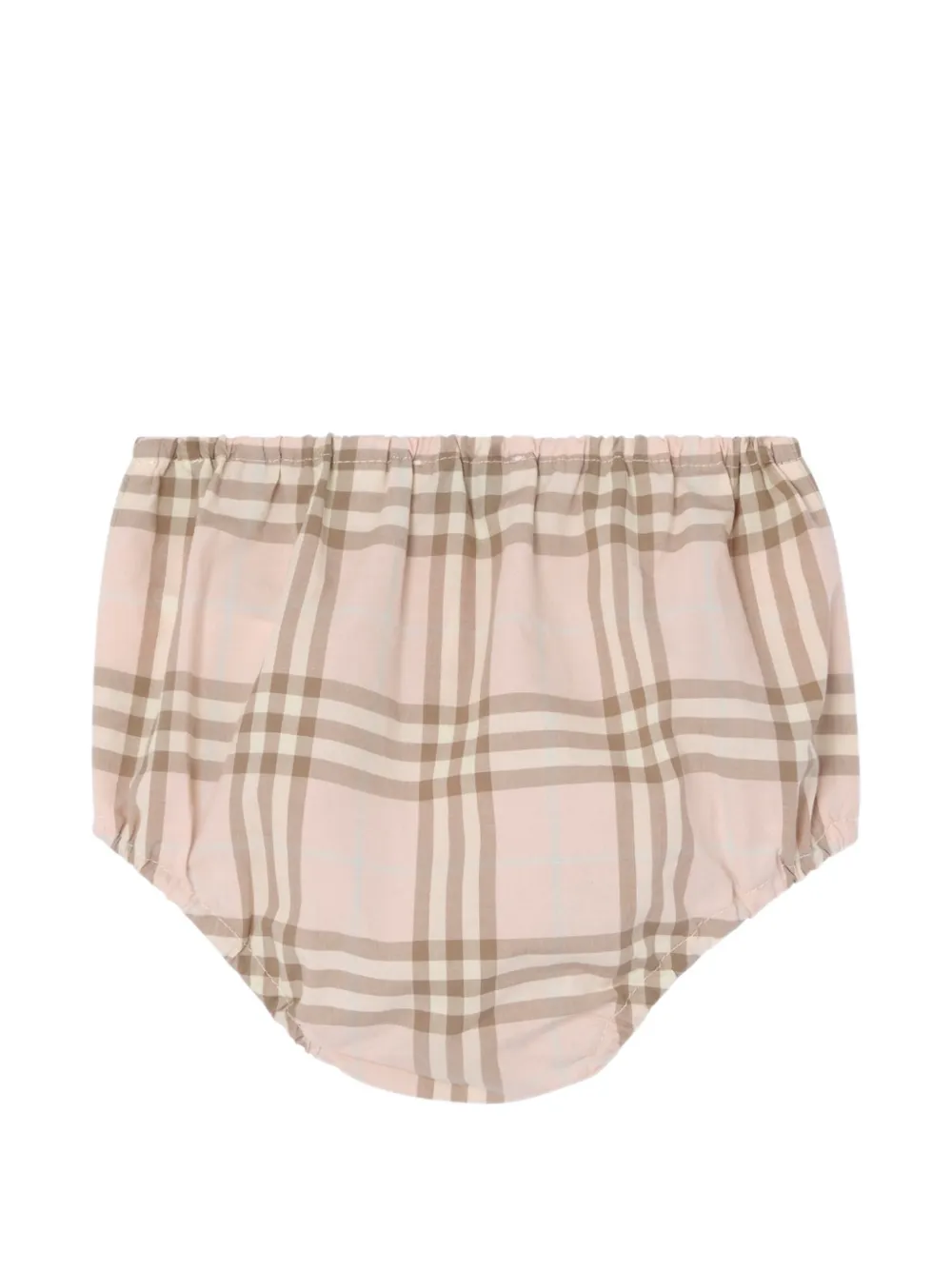 Burberry Kids Geruite katoenen jurk Roze