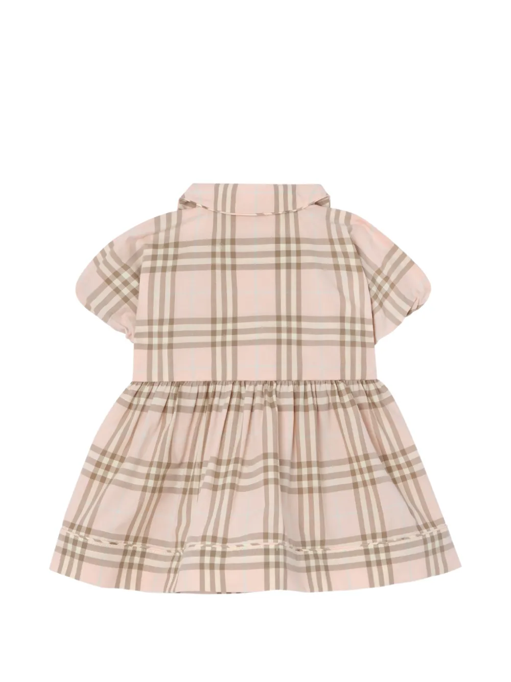 Burberry Kids Geruite katoenen jurk Roze