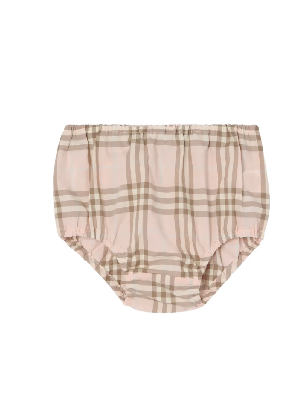 Burberry Kids Geruite katoenen jurk Roze