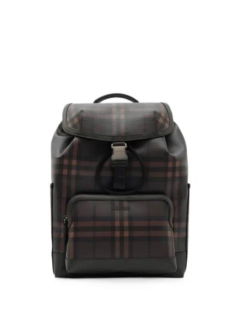 Burberry City Check clip backpack