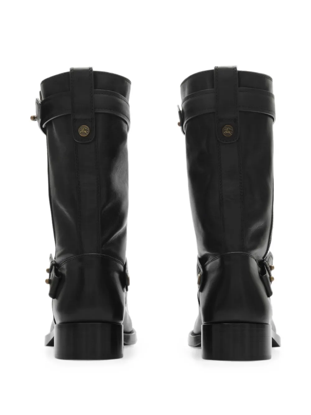 Burberry Kent leather biker boots Zwart