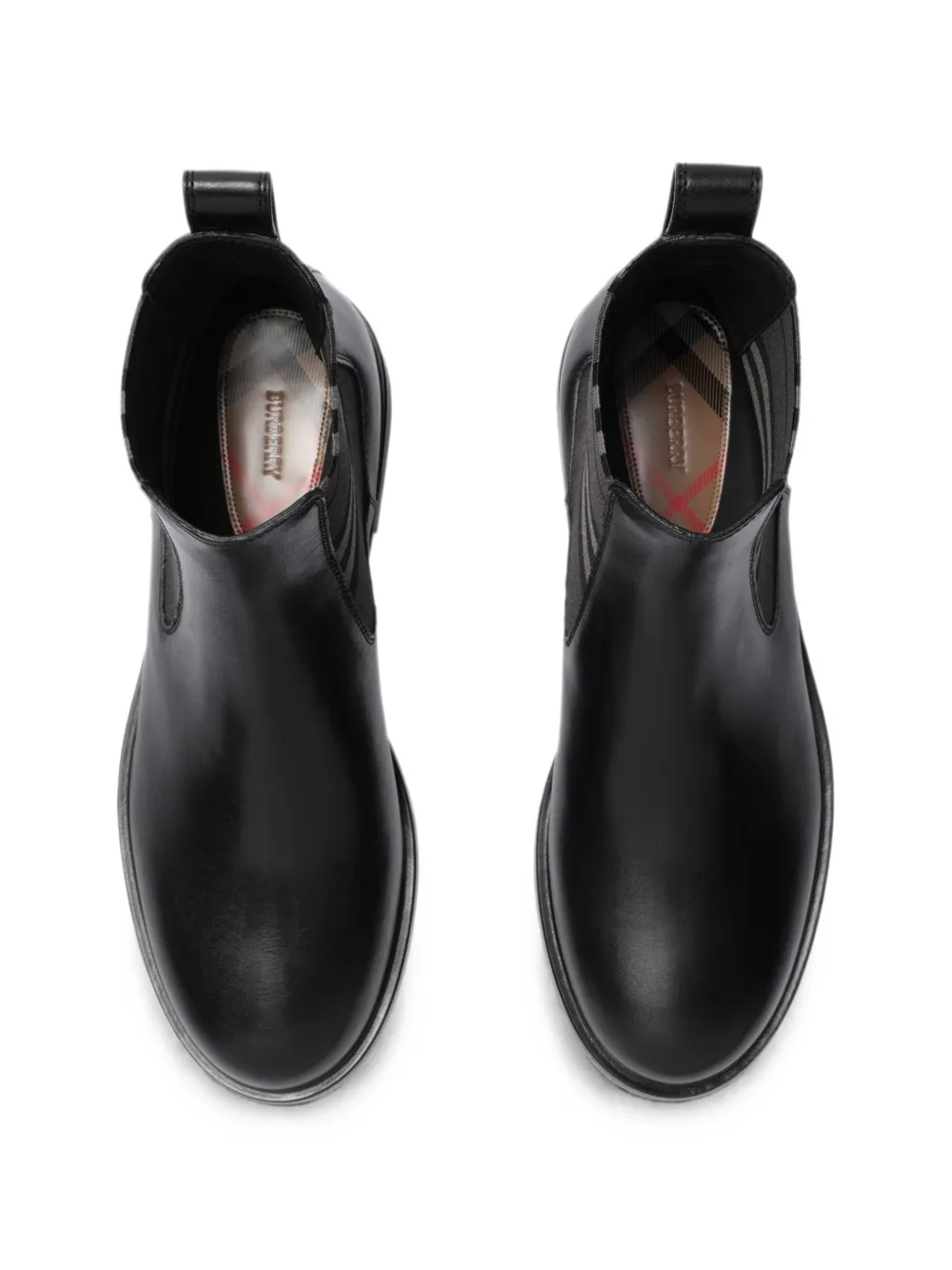 Burberry 皮革 Pembroke 靴 Zwart