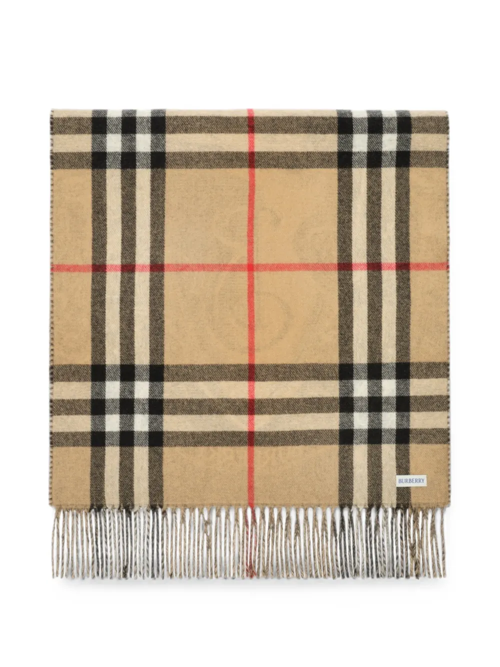 Burberry Knight omkeerbare kasjmier sjaal Beige