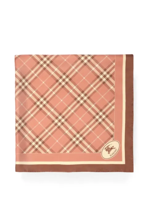 Burberry Check Knight stamp silk scarf