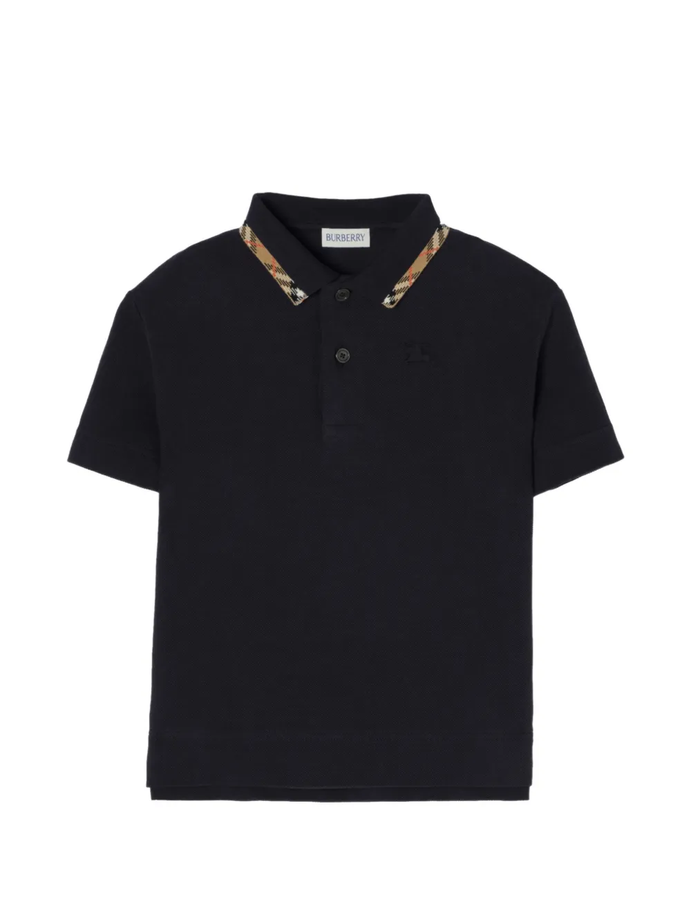 Burberry Kids cotton pique polo shirt - Nero