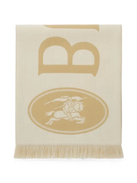 Burberry logo wool scarf