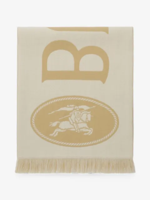 Burberry mascada de lana con logo