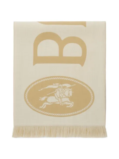 Burberry logo wool scarf