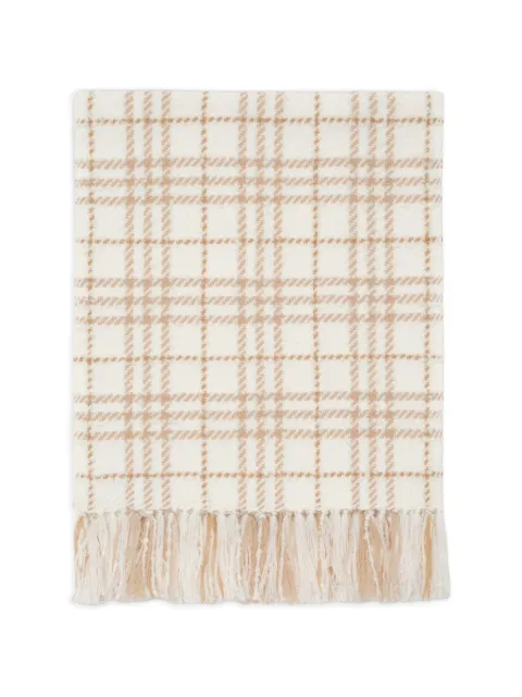Burberry embellished Check bouclé scarf