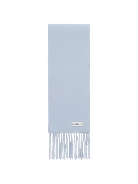 Burberry narrow check-label cashmere scarf