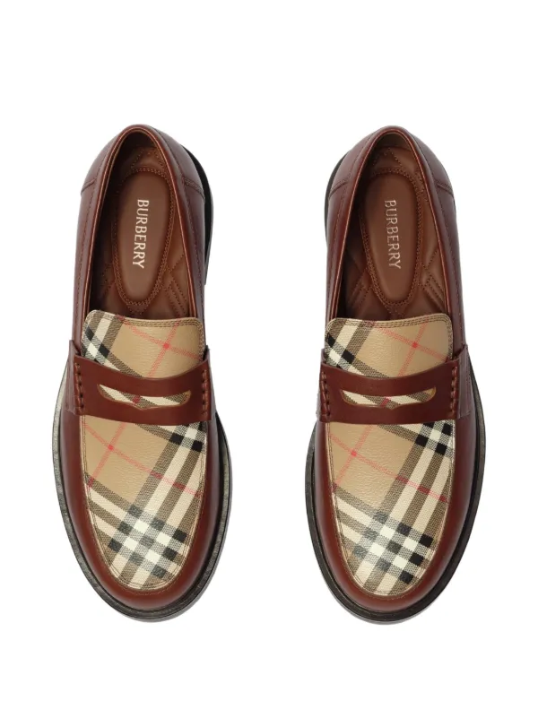 Burberry Leather Pembroke Loafers | Brown | FARFETCH