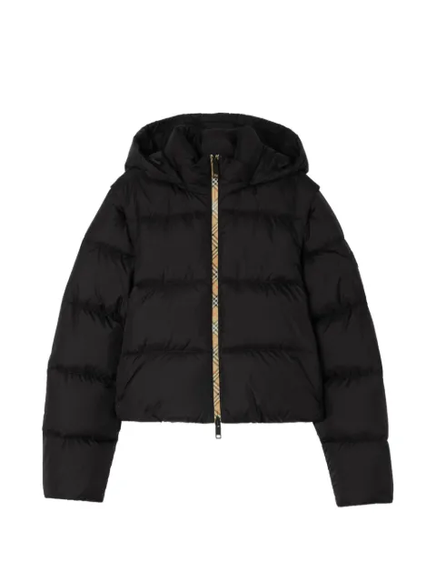 Burberry check-detail puffer jacket 