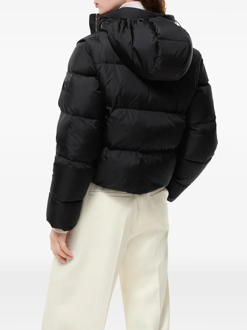 Burberry Donsjack met geruit detail Zwart